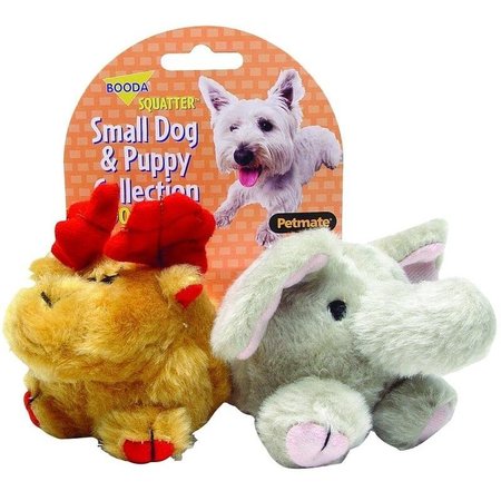 BOODA 0 Dog Toy, S, Elephant, Moose, Synthetic Fabric, MultiColor 353595